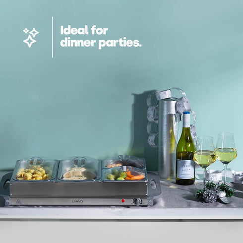 Buffet Server & Plate Warmer - 4 Tray